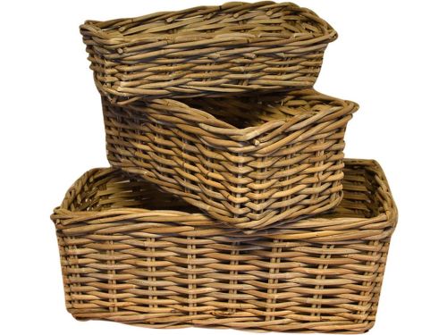 Chen mandenset 30x30xH26 cm, 43x21xH16 cm en 50x28xH20 cm