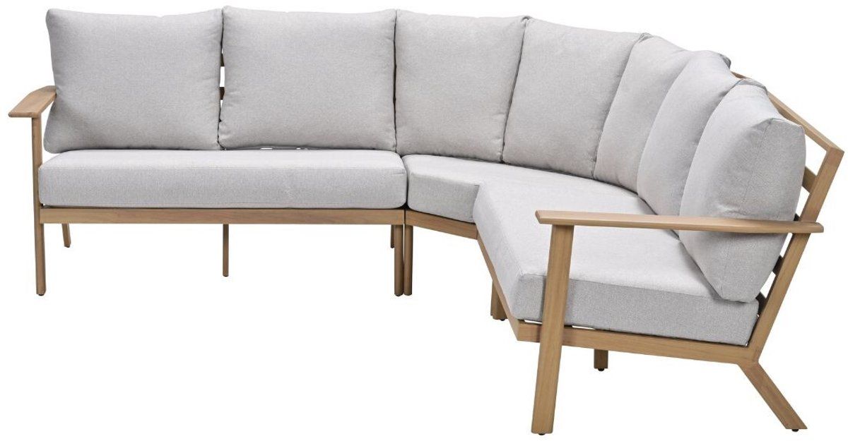 chicago aluminium loungeset natural teak look