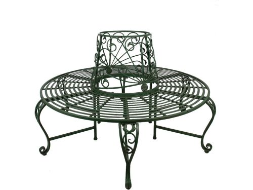 Clayre & Eef Tuinbank Ø 152x89 cm Groen Metaal