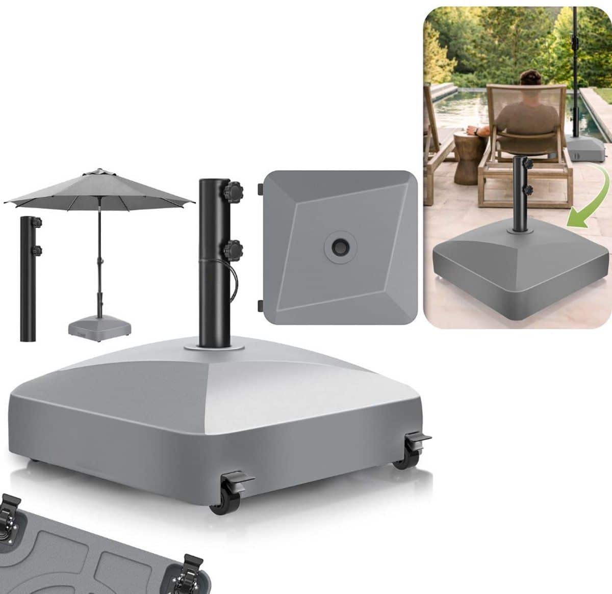clgp® parasolvoet vulbaar parasolvoet parasolvoet op wielen