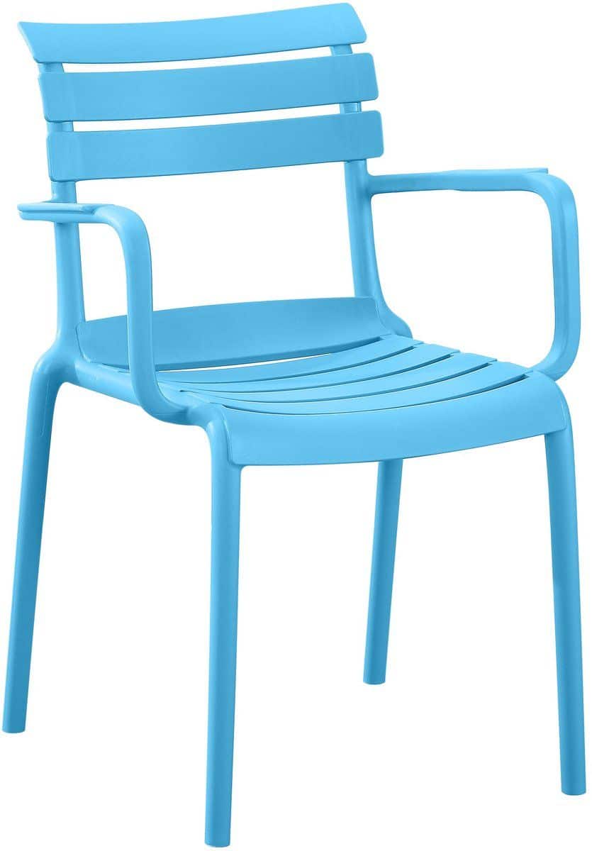 clp joliya tuinstoel stapelbaar armleuningen blauw