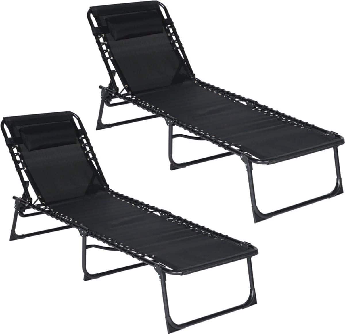 clvp® zonnebed opvouwbaar ligbed tuin relax ligstoel buiten