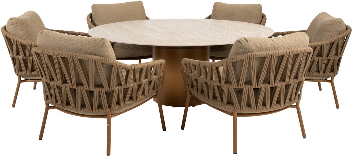 colorado biarritz low dining tuinset 160xh69 cm rond 7 delig