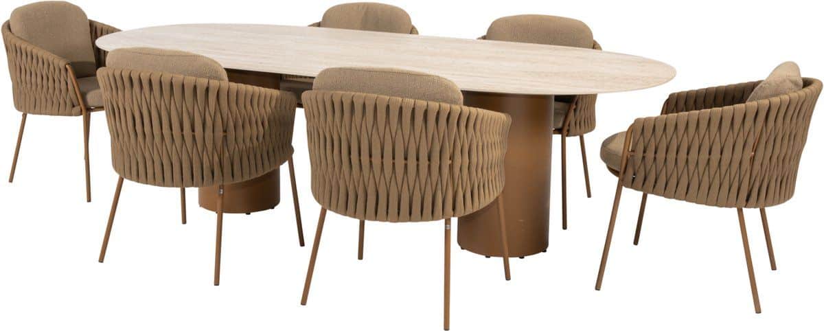 colorado molina dining tuinset 240x105xh75 cm 7 delig keramiek amber