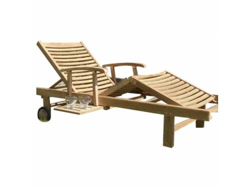 Comfort lounger ligbed verstelbaar teak