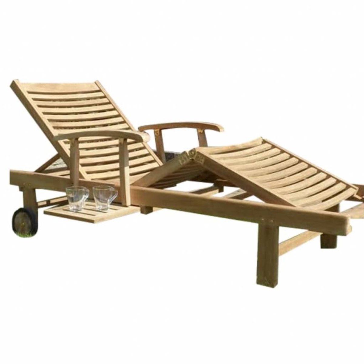 comfort lounger ligbed verstelbaar teak