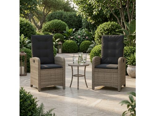 COMFORT RECLINE Bistroset 3-Delig - - Grijs - 3-Delig