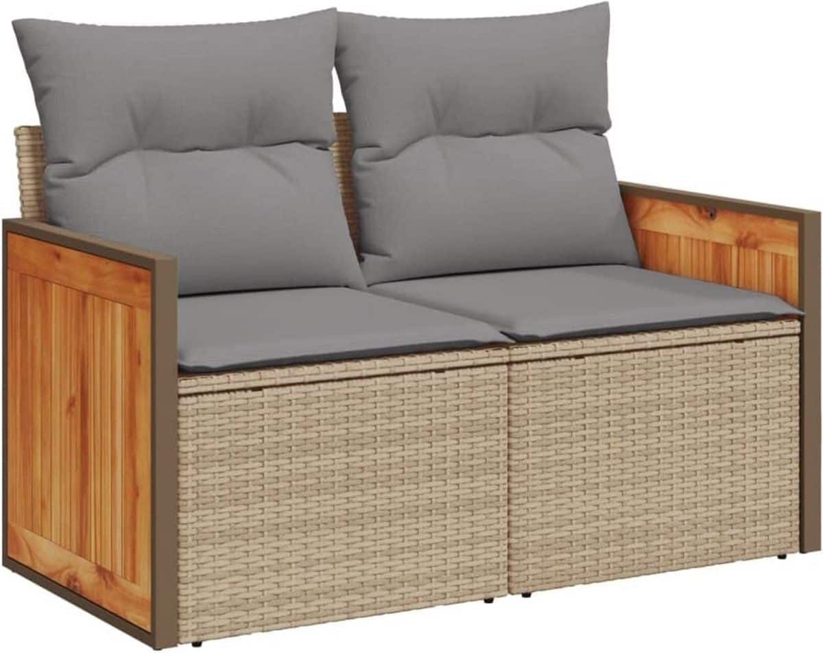 comfortabele 2 zits loungebank voor tuin met kussens
