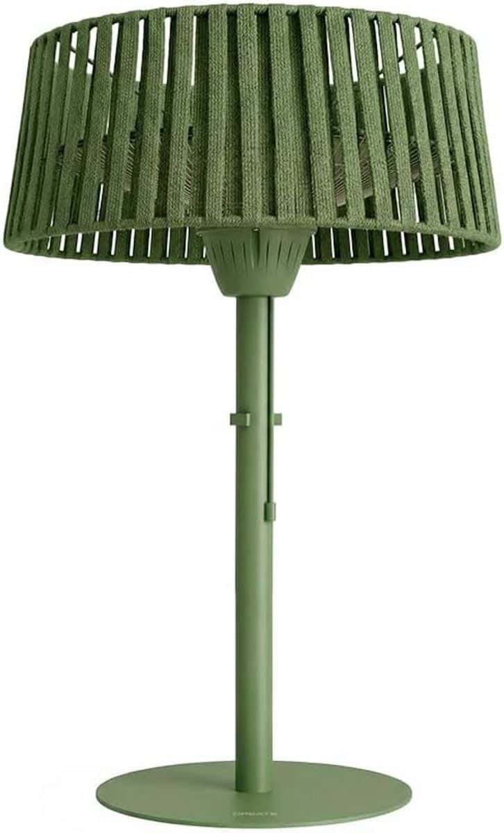 compacte infrarood terrasverwarmer 1500w saliegroen met kantelbeveiliging