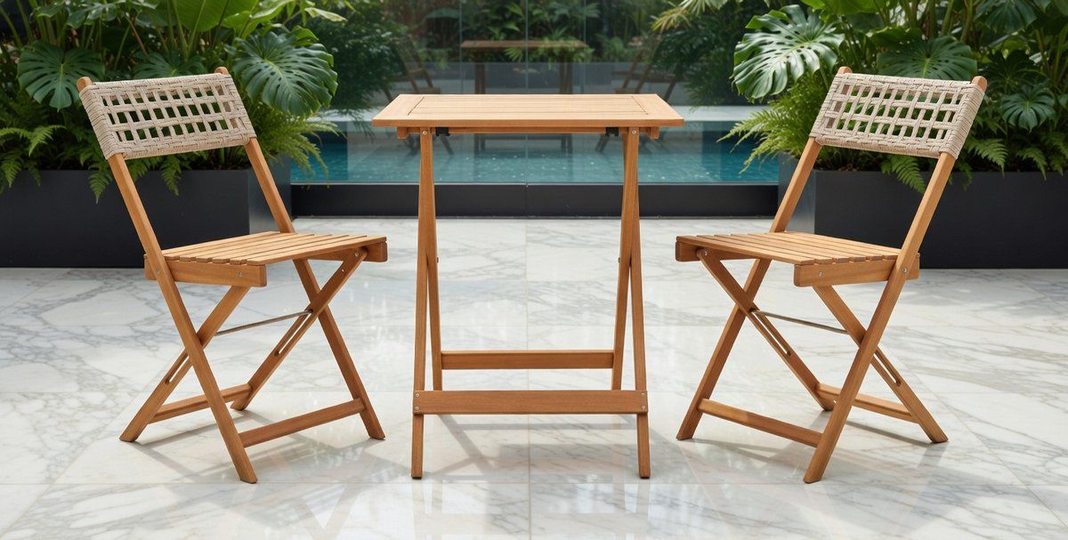 compacte luxe bistroset 3 delig beige 3 delig beige polyrattan