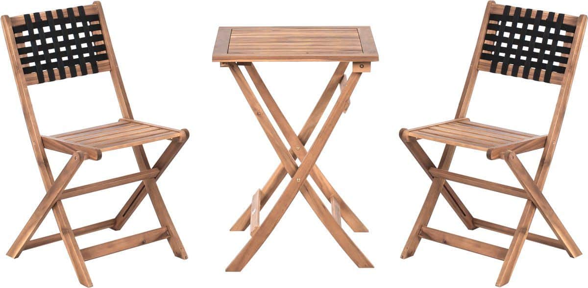 coniolo bistroset bruin/zwart acaciahout