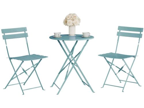 CORE Metalen tuinmeubelset - Bistroset - 2 tuinstoelen en 1