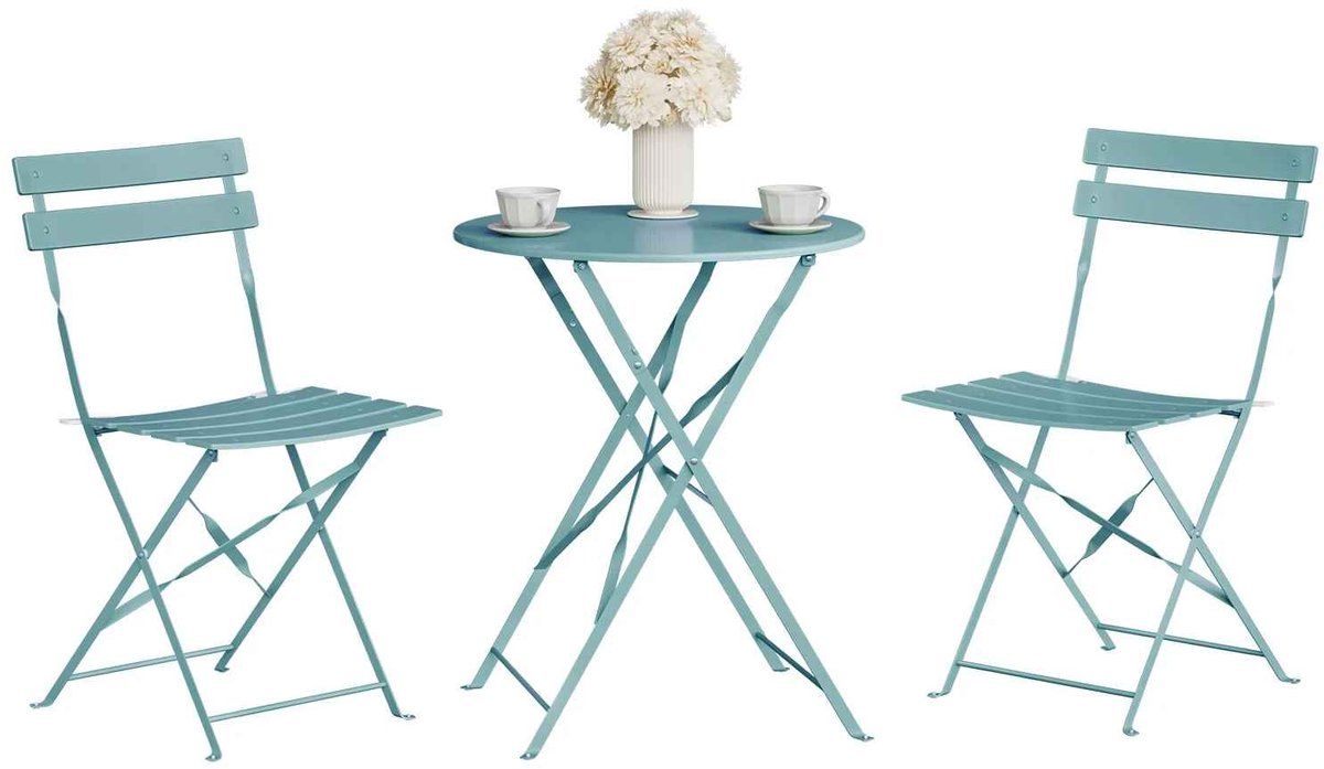 core metalen tuinmeubelset bistroset 2 tuinstoelen en 1