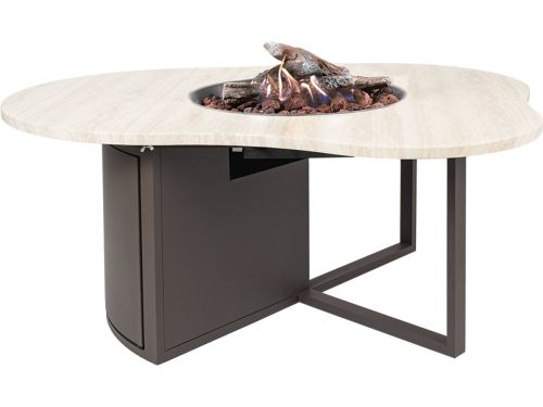 Cosiloft Novi Espresso Brown / Stone Look Vuurtafel