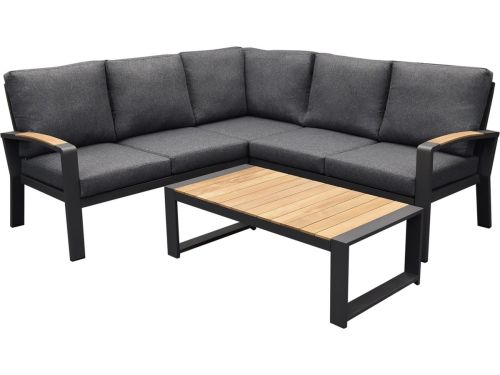 Costa Rica hoek loungeset 4 delig aluminium antraciet