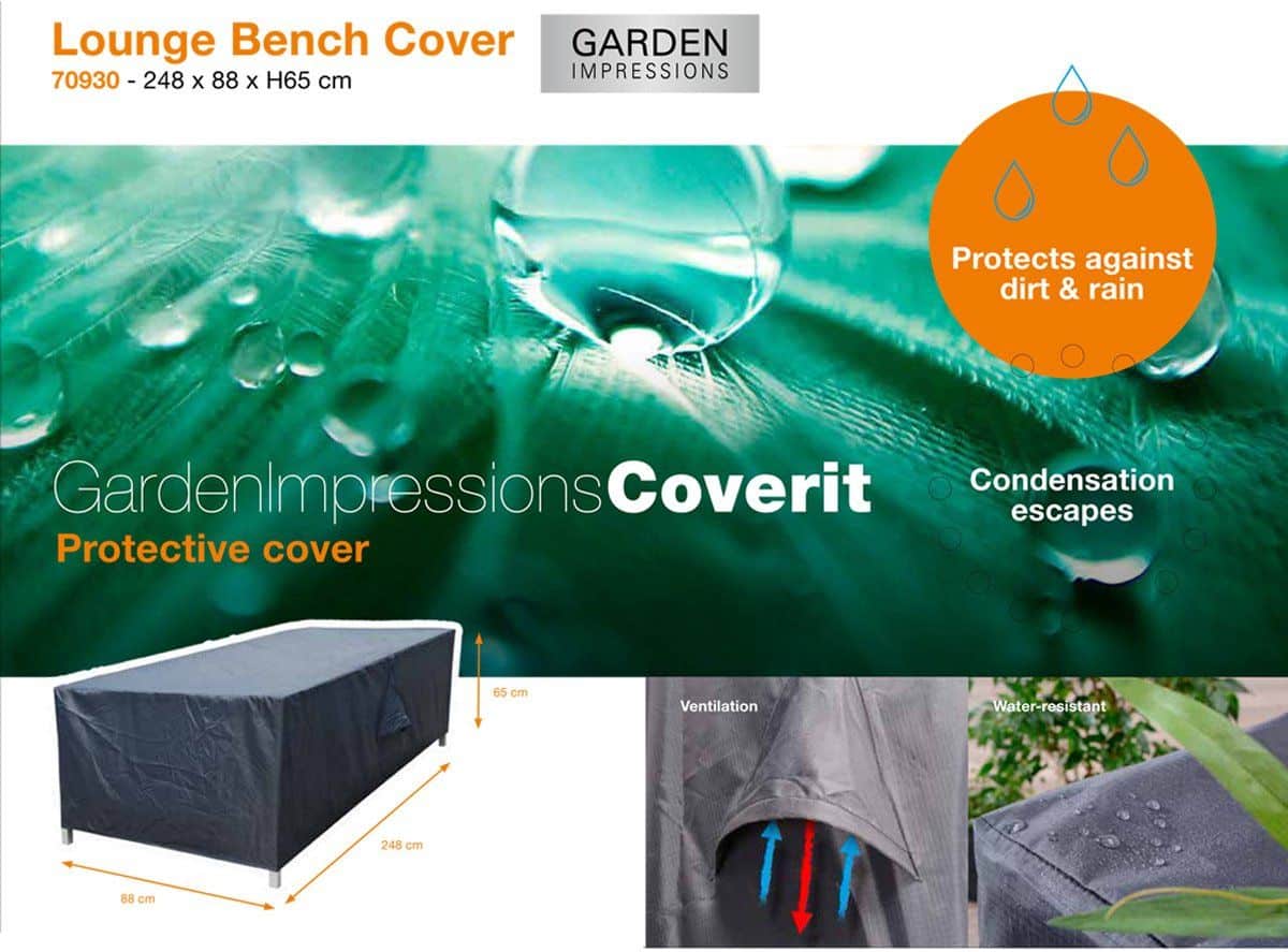coverit loungebank hoes 248x88xh65 cm