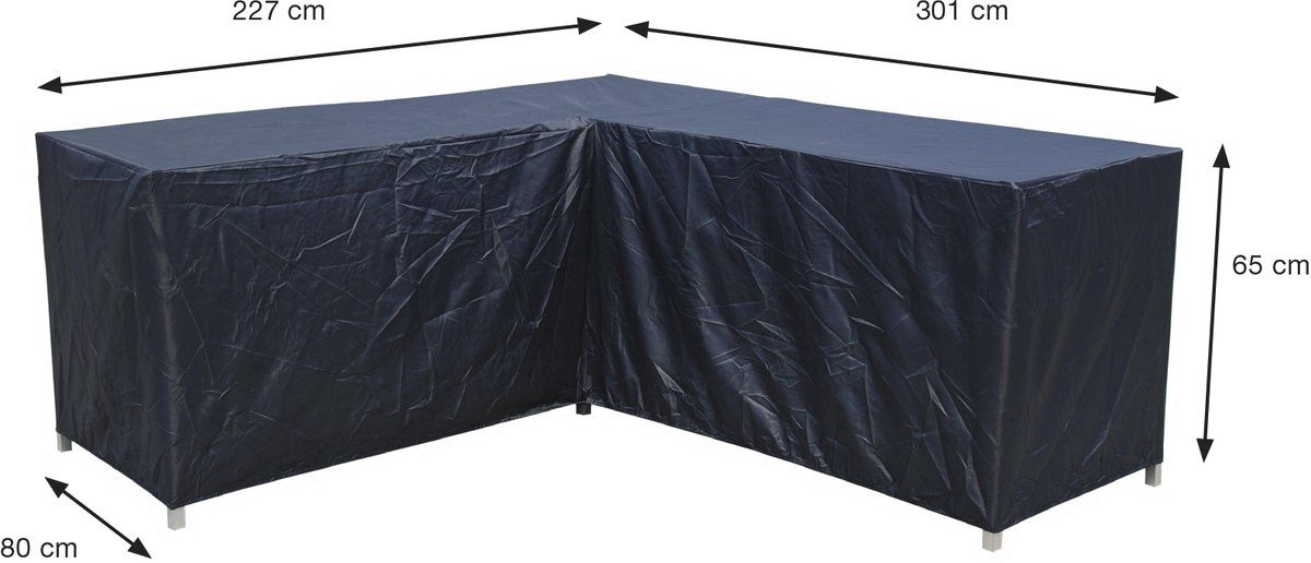 coverit loungeset l vorm hoes 227/301x80xh65 cm