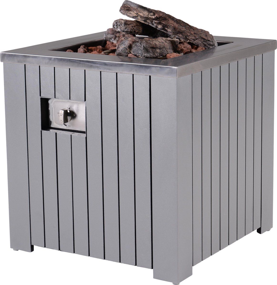 cozy living sfeerhaard faro arctic grey aluminium