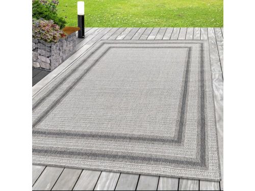 Crèmekleurig buitenkleed van sisal, UV-bestendig, modern design. 240x340 cm