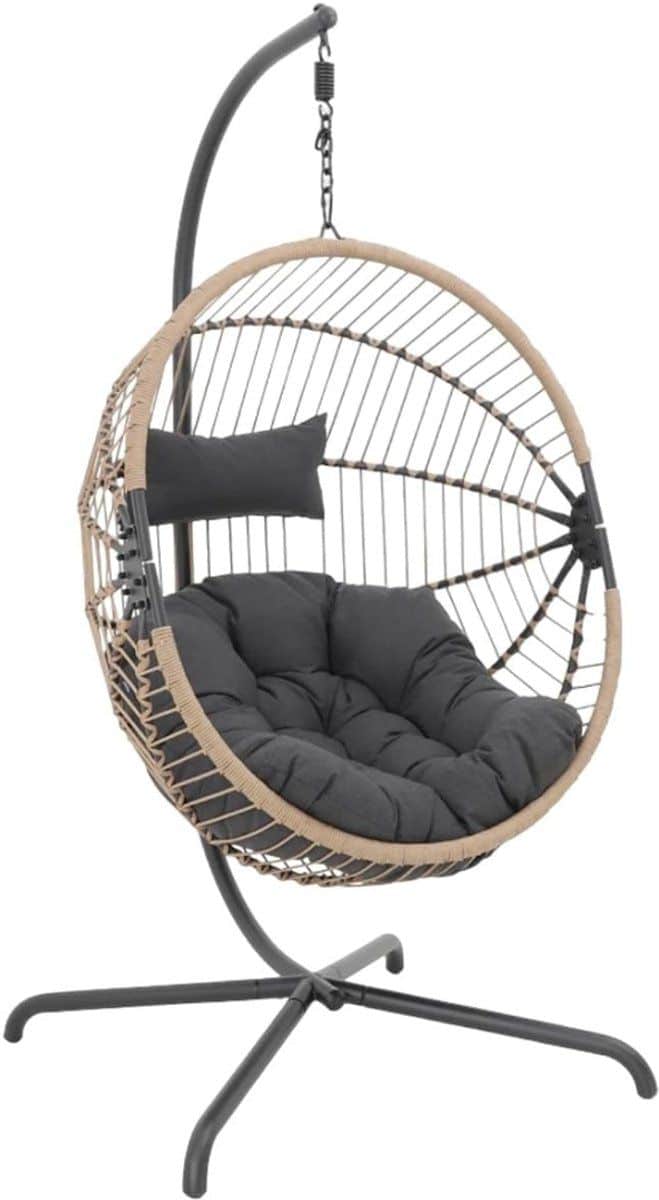 crlyn® hangstoel met standaard egg chair cocoon