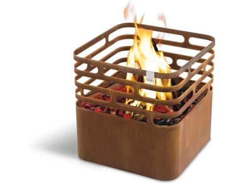 CUBE Vuurschaal - Multifunctionele vuurkorf, grill en tafel van Corten