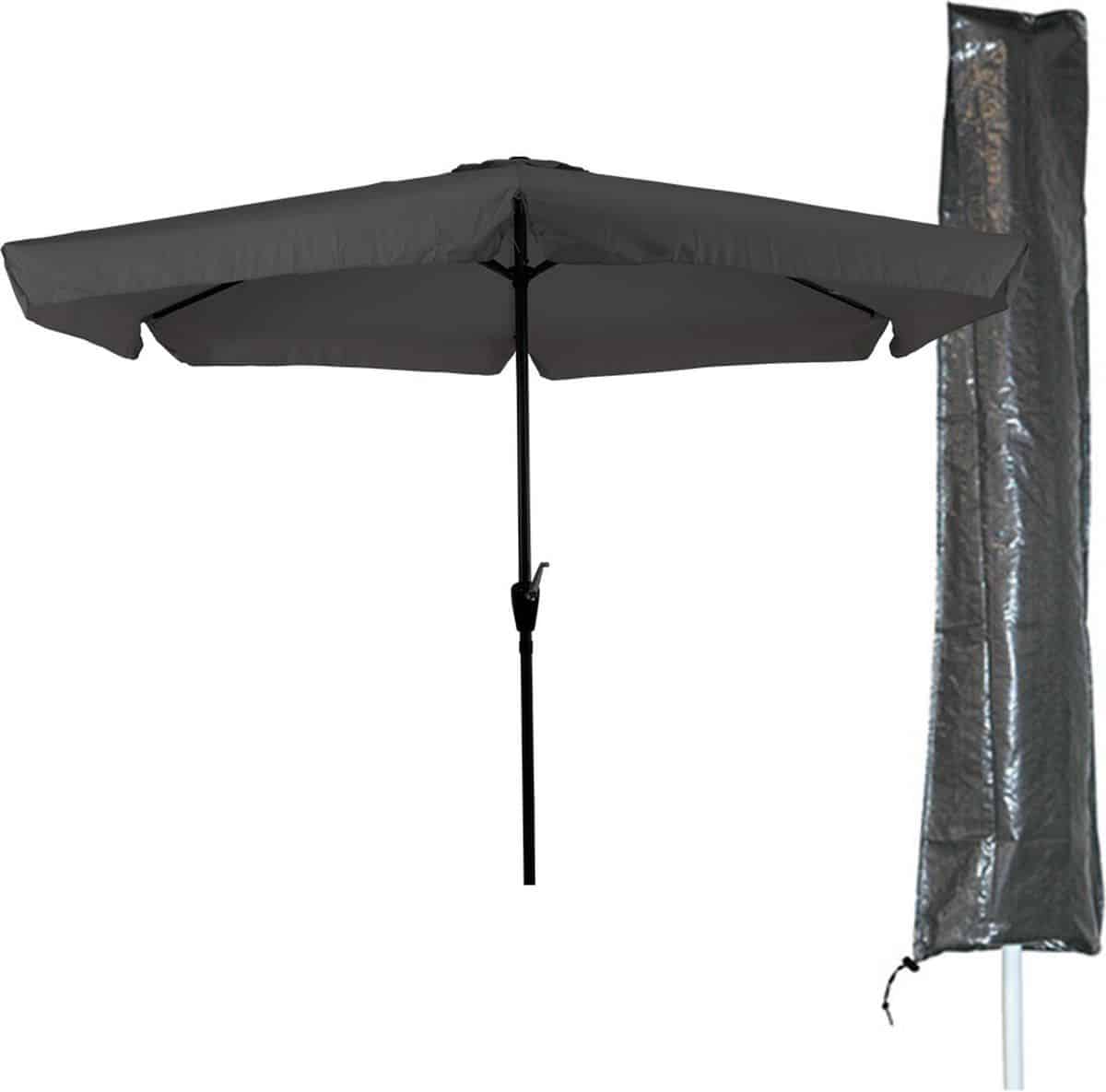 cuhoc parasol 300 cm grijs + basic cuhoc