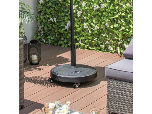 Dailygoods 51LBS 20,5 inch parasolvoet voor buiten met wielen en
