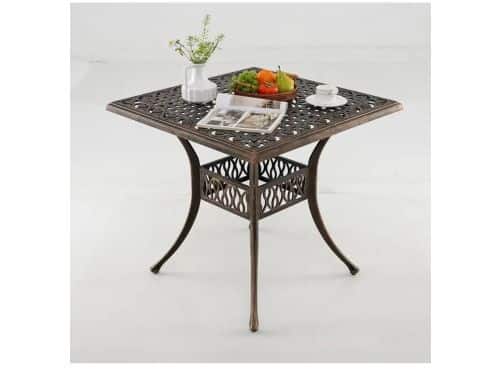 Dailygoods Metal tuinbank voor 2 personen met rugleuning & armleuningen