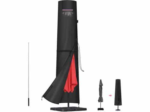 Dailygoods - Waterdichte Parasolhoes voor Zweefparasol Ø 3-4m met Stang