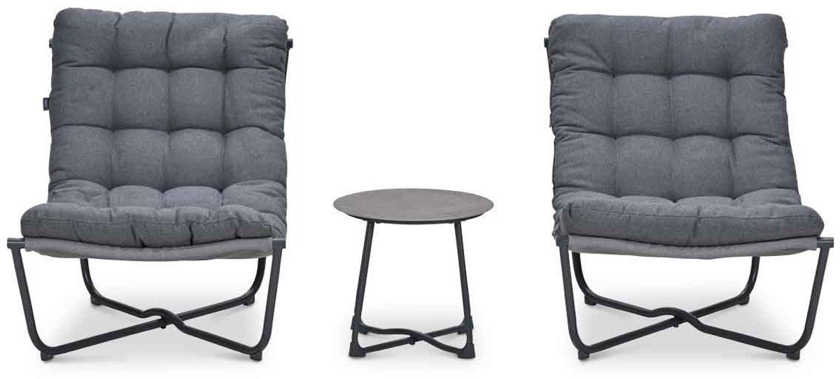 danzig relaxstoelen set carbon black mystic grijs