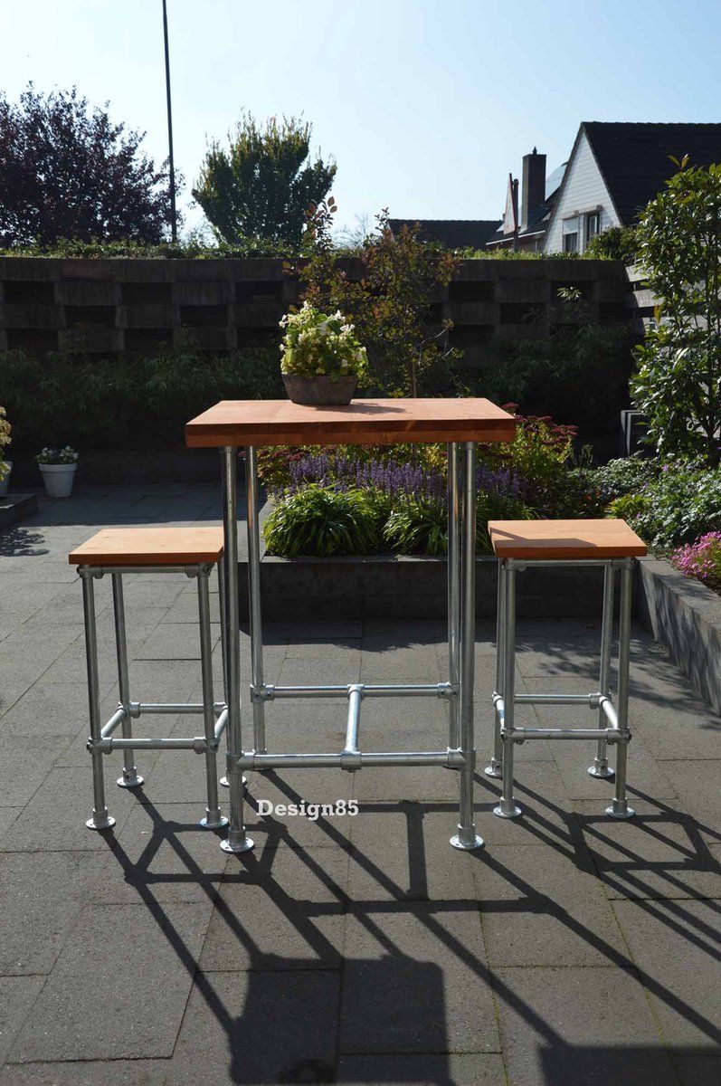 design85 bartafel buiten roos 78 cm x 78 cm tuintafel