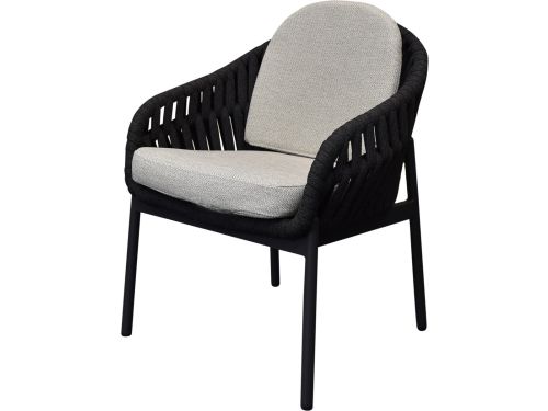 Diamond dining tuinstoel zwart rope