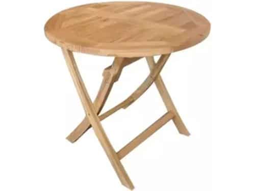 DINING TUIN KLAPTAFEL ROND MILTON TEAK Ø90CM