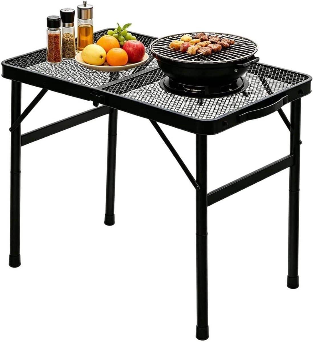 draagbare grilltafel klaptafel buiten koken in hoogte
