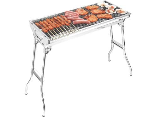 Draagbare Houtskoolgrill - Opvouwbare BBQ - Outdoor Koken - Roestvrij