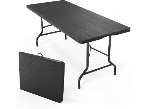 Draagbare klaptafel van kunststof met 6 poten - rechthoekig