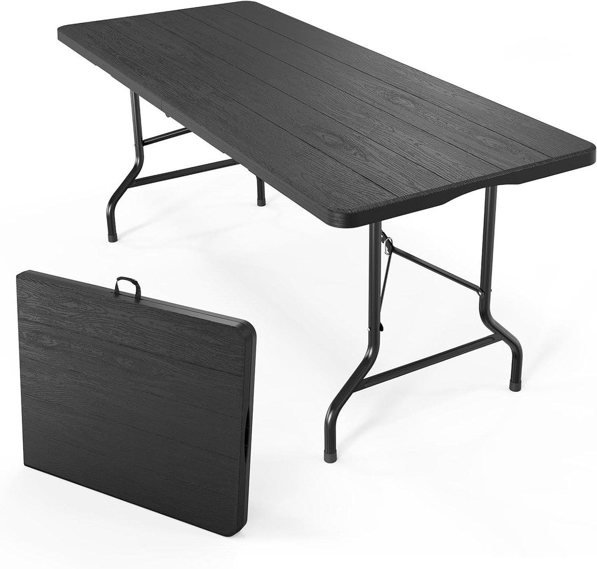 draagbare klaptafel van kunststof met 6 poten rechthoekig