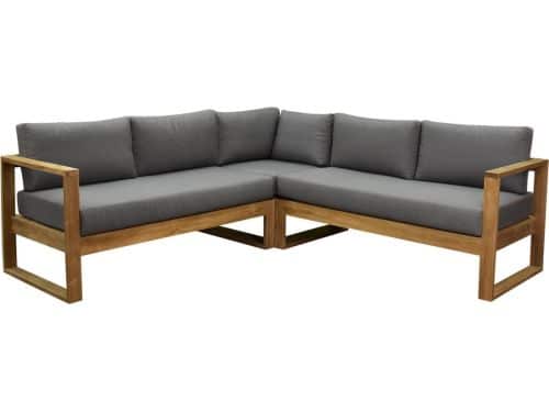Dubai hoek loungeset 3 delig teak