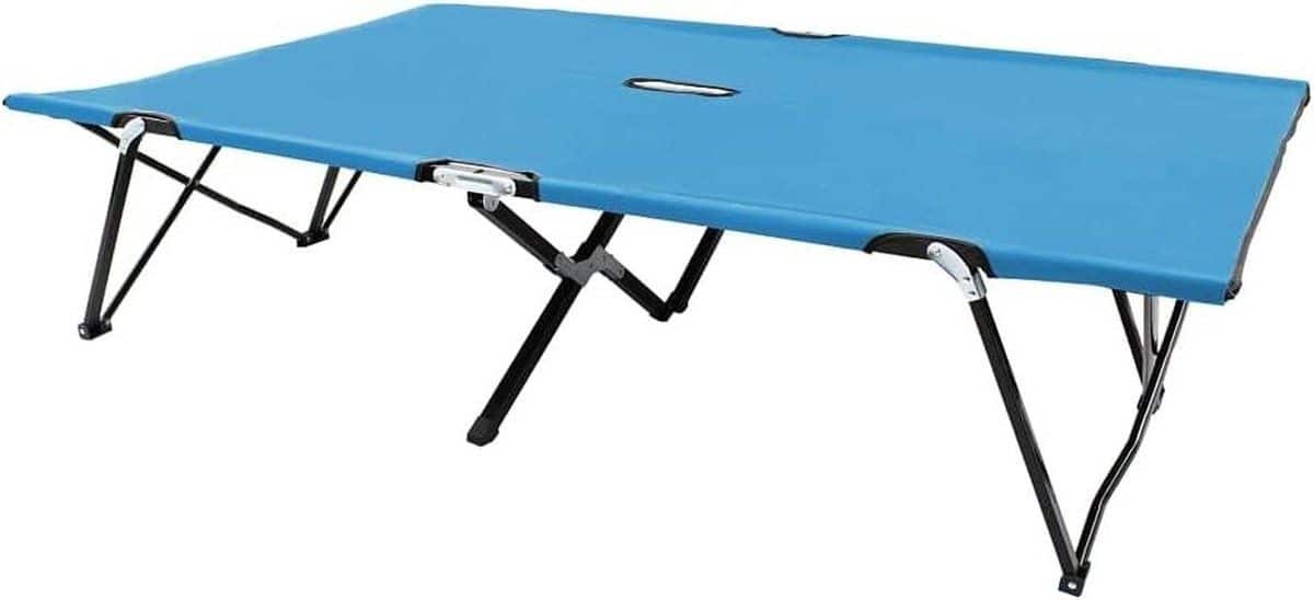 dubbel ligbed campingbed loungestoel ontspannen buiten inklapbaar