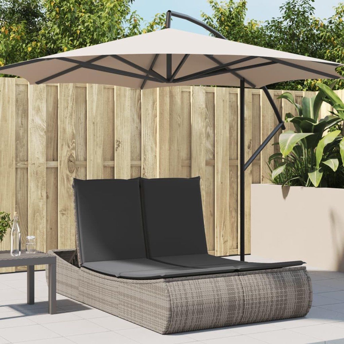 dubbel ligbed tuinbank sofa buiten ontspannen inclusief