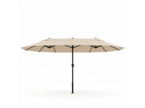 Dubbele Parasol XXL 455x270 cm - Beige - Grote Marktparasol