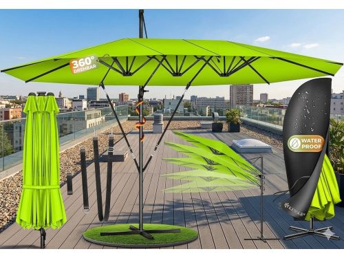 Dubbele Zweefparasol 460 x 270 - 460x270 cm - Antraciet