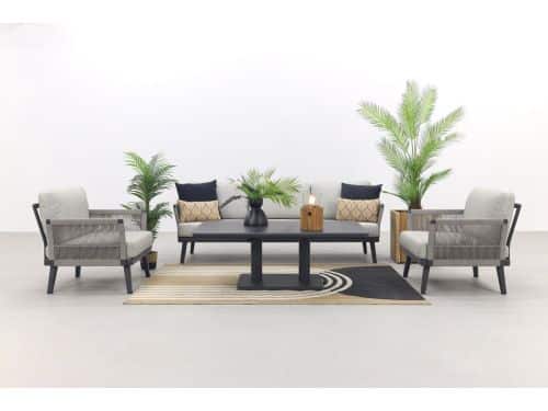Durban/Medina verstelbare stoel-bank loungeset - 4-delig - Op=Op