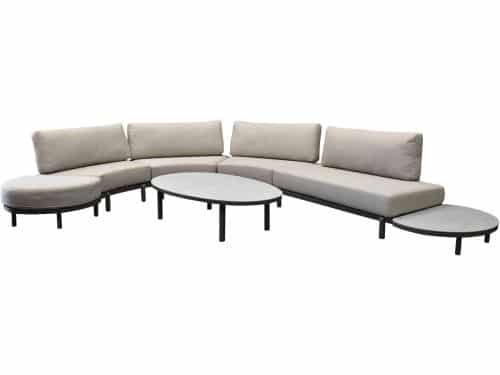 Eclipse XL hoekloungeset 8 delig aluminium rope