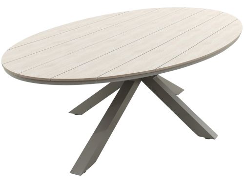 Edison tafel ovaal - 280x140 cm -taupe -light teak Vironwood