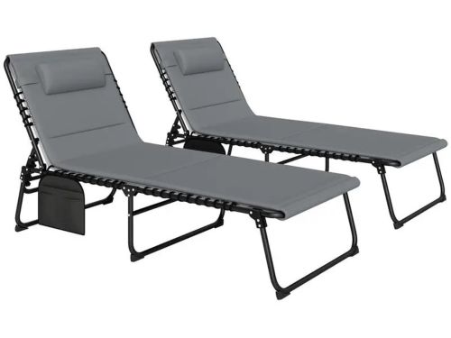 Emvae Ligbed - Zonnebed - Set van 2 - Opvouwbaar