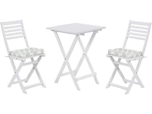 FIJI - Bistroset voor 2 - Wit /Mintgroen - Acaciahout