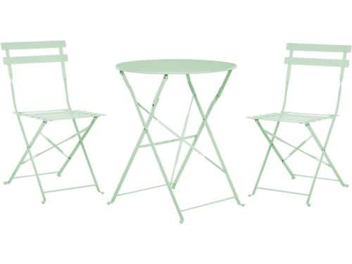 FIORI - Bistroset voor 2 - Mintgroen - Staal