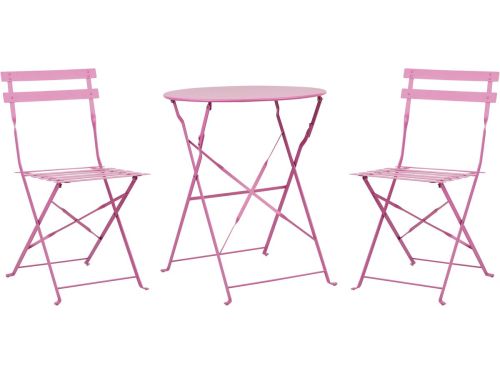 FIORI - Bistroset voor 2 - Roze - Staal