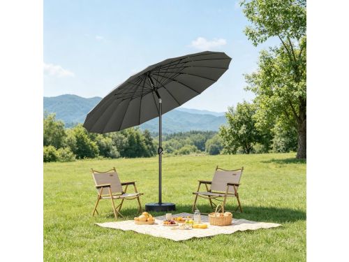 FloraGrace Parasol Met Verstelbare Neiging 257 Cm Polyester Met Glasvezel